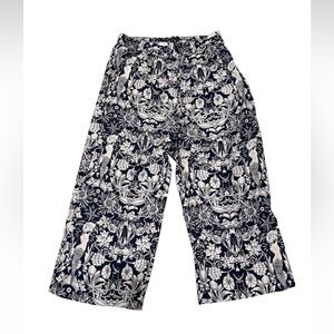 Panama Jack linen Mermaid pattern Capri Pants, Size:Large